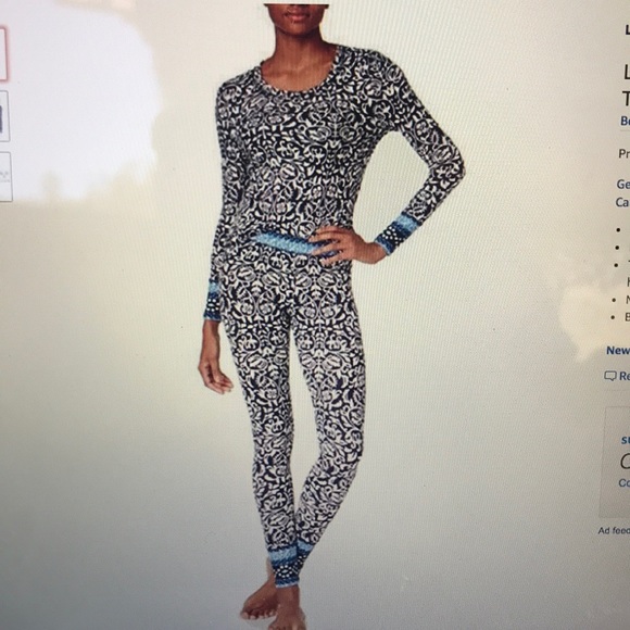 Lucky Brand Other - Lucky brand printed thermal pajama set